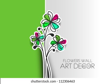 Vector artistic floral background