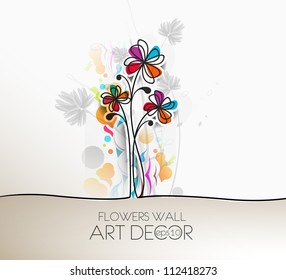 Vector artistic floral background