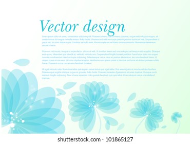 Vector artistic flower illustration background