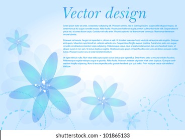 Vector artistic flower illustration background