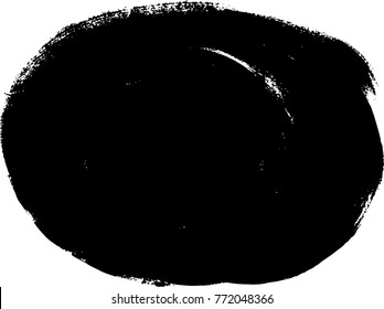 Pintura negra vectorial artística de mano libre, tinta o mano acrílica fondo de pincel creativo de fondo aislado en blanco como efecto de pulverización de arte grueso o grungo, educación elementos abstractos diseño de marco oscuro
