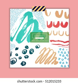 Vector artistic illustration. Invitation card