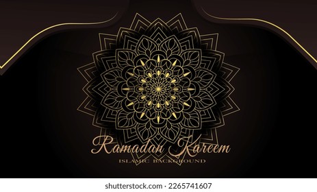 Vector artístico islámico Ramadan Kareem Vector de diseño