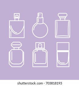 Vector Artistic Perfume Sketch Icons