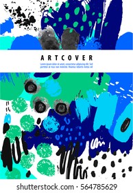 Vector artistic poster, card with text space. Hand Drawn textures. anniversary, birthday, party. Design for invitation, placard, cover, brochure, flyer. 