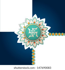 Vector Artistic rakhi background on rakshabandhan festival