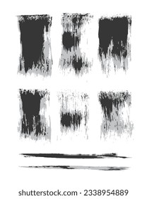 Vector Artistic Strokes. Abstract Grunge Paint. Ink Element. Artistic Isolated Strokes. Dry Brush Stains. Chinese Paint Art. Brush strokes set. Acrylic Artistic Shapes. Dirty Art Smears.