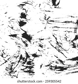 Vector artistic texture. White and black painting background.