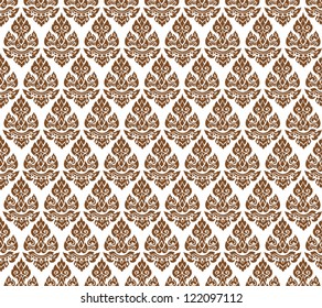 Vector artistic of traditional line thai.