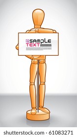 Vector Artist's Figure with Your Message
