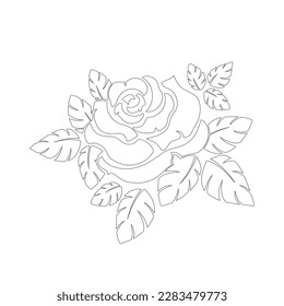 Vector Artline bouquet of roses