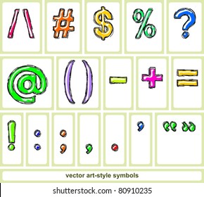 vector art-style symbols