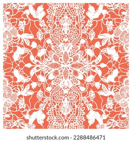 Vector artwork of beautiful leaves falling. a beautiful continuous pattern of fall leaves. Drawn by hand, organic lines