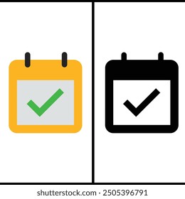 Vector artwork of a calendar icon. Sign and symbol of the calendar. The schedule icon, Calendar vector icon Illustration design