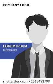 vector artwork depicting a male business profesional avatar