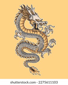 vector artwork dragon illustration chinesse