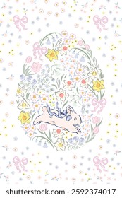 Vector Artwork of Easter day for Seamless Pattern, wallpaper and Postcard .