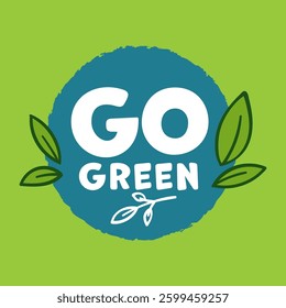 A vector artwork featuring a Save the Earth message with decorative leaves and a framed eco-friendly design.