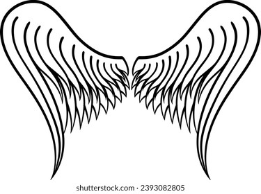 Vector artwork illustration wings design