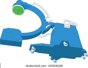 Vector Artwork of a Modern X Ray Machine Angle 20