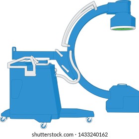 Vector Artwork of a Modern X Ray Machine Angle 1