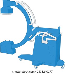 Vector Artwork of a Modern X Ray Machine Angle 8