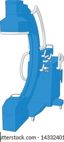 Vector Artwork of a Modern X Ray Machine Angle 6