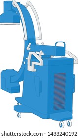 Vector Artwork of a Modern X Ray Machine Angle 10
