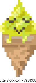vector artwork in pixel style art. ice cream