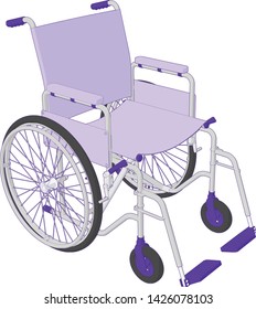 vector artwork of a Self Propelled Wheelchair angle 1