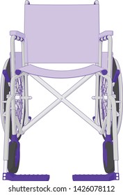 vector artwork of a Self Propelled Wheelchair angle 40