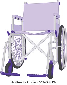 vector artwork of a Self Propelled Wheelchair angle 11
