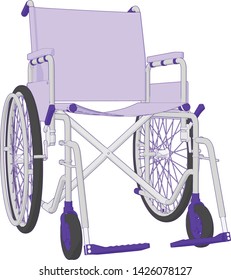 vector artwork of a Self Propelled Wheelchair angle 19