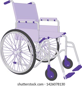 vector artwork of a Self Propelled Wheelchair angle 15