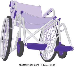 vector artwork of a Self Propelled Wheelchair angle 20