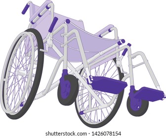 vector artwork of a Self Propelled Wheelchair angle 21