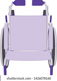 vector artwork of a Self Propelled Wheelchair angle 28