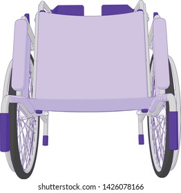 vector artwork of a Self Propelled Wheelchair angle 30