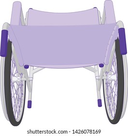 vector artwork of a Self Propelled Wheelchair angle 32