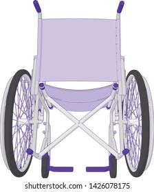 vector artwork of a Self Propelled Wheelchair angle 39