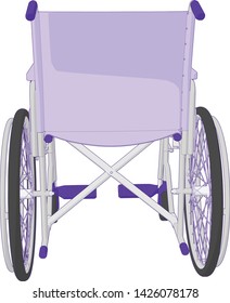 vector artwork of a Self Propelled Wheelchair angle 36