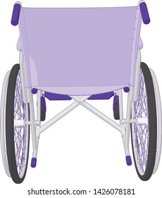 vector artwork of a Self Propelled Wheelchair angle 35