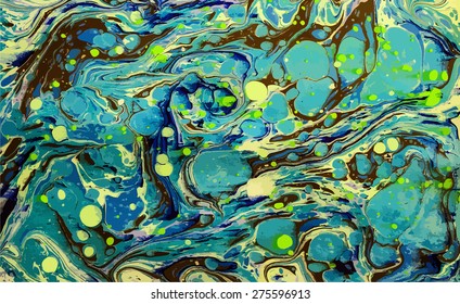 vector artwork texture ebru,  drawing on the water abstract background