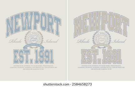 Vector Artwork In Varsity Style, Perfect For T-shirts And Sweatshirts