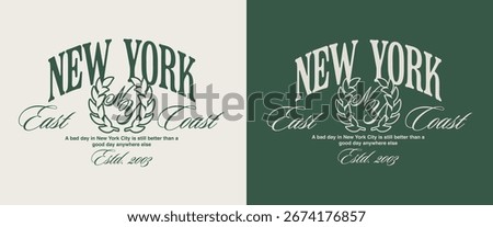 Vector Artwork In Varsity Style, Perfect For T-shirts And Sweatshirts