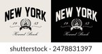 Vector artwork in varsity vintage style, perfect for t-shirts and sweatshirts.