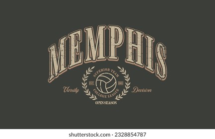 Vector artwork in varsity vintage style. Texture is removable.