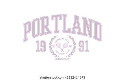 Vector artwork in varsity vintage style, perfect for t-shirts and sweatshirts.