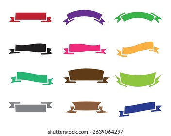 Vector Aseet Ribbon Full Colors