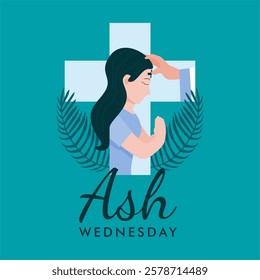 vector ash wednesday background template